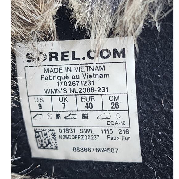 Sorel Tofino Boots Womens 9 Faux Fur Waterproof Winter Snow NL2388-231 Gorpcore - Picture 2 of 16